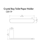 ZLINE Crystal Bay Bathroom Accessories Package with Towel Rail, Hook, Ring and Toilet Paper Holder, 4BP-CBYACC-PG