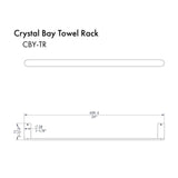 ZLINE Crystal Bay Bathroom Accessories Package with Towel Rail, Hook, Ring and Toilet Paper Holder, 4BP-CBYACC-PG