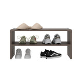 TUHOME Silpa Small Shoe Rack with Three Open Shelves and Compact Modern Design, Space-Saving Footwear Organizer for Entryways, Closets or Narrow Living Spaces, Functional Storage Solution for Everyday Shoes and Accessories