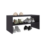 TUHOME Silpa Small Shoe Rack with Three Open Shelves and Compact Modern Design, Space-Saving Footwear Organizer for Entryways, Closets or Narrow Living Spaces, Functional Storage Solution for Everyday Shoes and Accessories