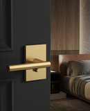 ZR08-097Z Champagne Bronze Door Levers, Heavy-Duty Feel & Modern Minimalist | Privacy, Passage, Dummy