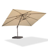 PURPLE LEAF Patio Cantilever Umbrella with Aluminum Offset Hanging for Pool Garden Deck