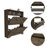 Tuhome Calgary Shoe Rack with Superior Top, One Open Storage Shelf, Two Extendable Adjustable Shelves for Up to 12 Pairs, Modern Multi-Level Organizer for Entryways Bedrooms Closets and Space-Saving Home Storage