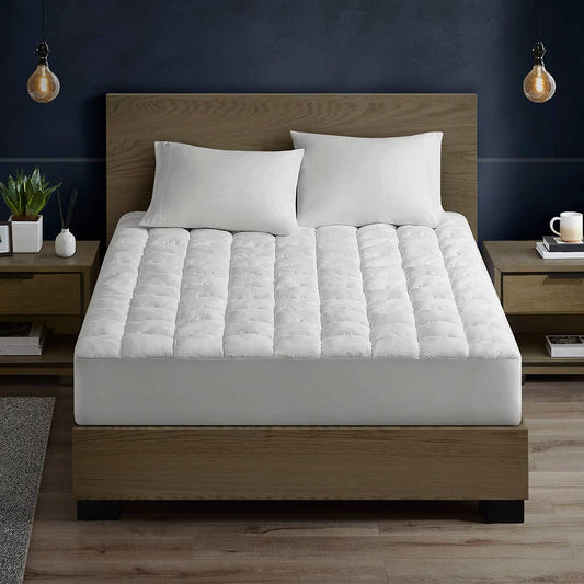 Overfilled Down Alternative Mattress Pad, White