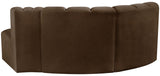 Arc - Velvet 3 Piece Modular L-Shaped Sofa
