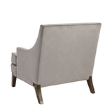 Velvet Lounge Chair with Included Lumbar Pillow, Grey *