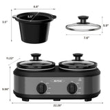 Dual Slow Cooker with 2 Removable Ceramic Pots
