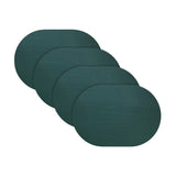 Strata Leather Forest Placemat - Oval 13.3x16.5"- Set of 4