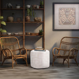 Indoor/Outdoor Pouf Tall Syros Natural