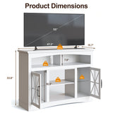 47''farmhouse Tv Stand Tv Console with 18'' Fireplace Insert