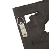 Antique Carved Wooden Boho Wall Art Decor, Dark