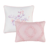 Modern Floral Paisley Comforter Set, Pink