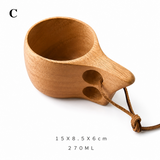 Portable Wooden Kuksa Mug Camping Coffee Cup