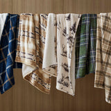 Plaid Velvety Shepra Heated Throw, Green