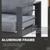 Wholesale Aluminum Outdoor Couch, 3-Seat Metal Outdoor Sofa