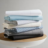 144TC Geometric Diamond Blue Printed Cotton Sheet Set