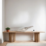Elongated Aluminum Abstract Leaf Tray - Small
