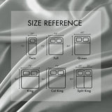 Luxury Satin 6-Piece Sheet Set, Dark Grey