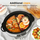 2 in 1 Silicone Slow Cooker Liners Fit For Crock Pots 6 Qt