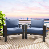 Patio Furniture Metal Armchair, 2 Pcs