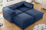 HARMONY 75" Loveseat with 2 Ottomans