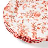 Blue Stallion Farm Rose Garden Salad Plates Set of 4