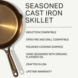 MADE IN Seasoned Cast Iron Skillet