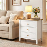Wholesale Large 3 Drawer Nightstand with Solid Wood Knobs
