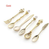 Mixora 6 Piece Vintage Spoon & Fork Set