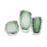Emerald Crystalized Glass Vase- Small