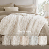 Soft Warm Ruched 50x60" Throw Blanket, Ivory