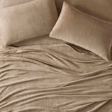 Micro Plush Solid Sheet Set, Taupe