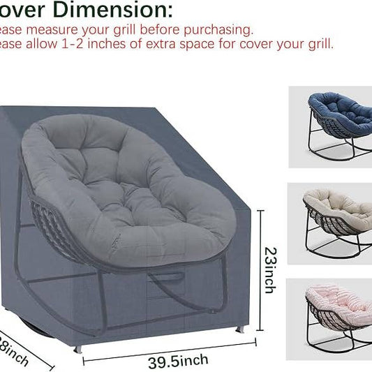 Waterproof Patio Chair Cover, Dark Grey