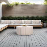 Indoor/Outdoor Universal Round Ottoman Dune Terra
