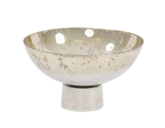 Round Grotto Glass Footed Bowl