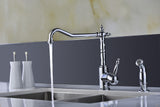 Locke Single-Handle Standard Kitchen Faucet with Side Sprayer in Polished Chrome
