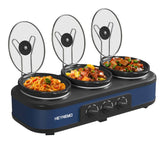 Triple 1.5QT Stainless Slow Cooker Buffet Server