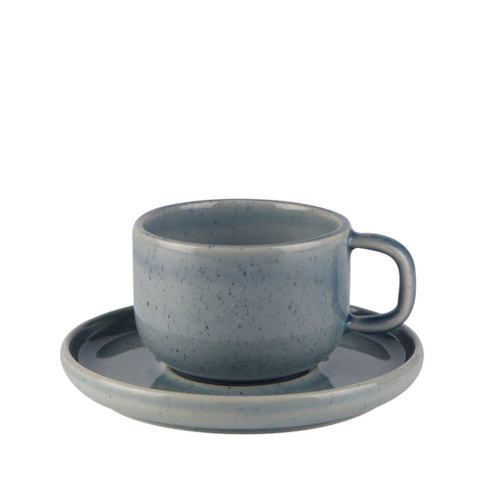 Mesa Ceramics Uno Speckle Tea Cup & Saucer, 220ml