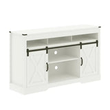 Wooden Movable Barn Door Storage Cabinet Tv Stands