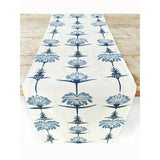French Home Tropical Garden Table Runner - Indigo and Sky