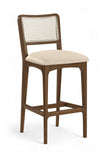Atrium - Upholstered Bar Stool (Set of 2) - Brushed Brown Frame