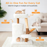 35-Inch Cat Tree For Indoor Cats, Multi-Level Tower