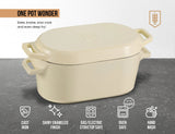 Kook 5 Qt Enameled Cast Iron Dutch Oven with Lid