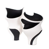 Rapsie Black and White Vase- Short