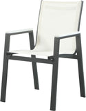 Nizuc - Outdoor Patio Dining Arm Chair With Gray Frame (Set of 2)