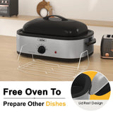 14-Quart Electric Roaster Oven with Self-Basting Lid