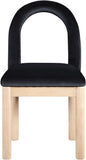 Conrad - Velvet Dining Chair With Natural Legs