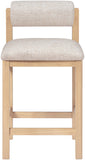 Roundhill - Fabric Counter Stool - Natural Frame