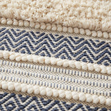 Woven Textured Stripe Bath Rug, Navy
