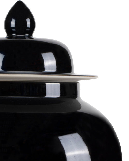 Imperial Black Medium Temple Jar
